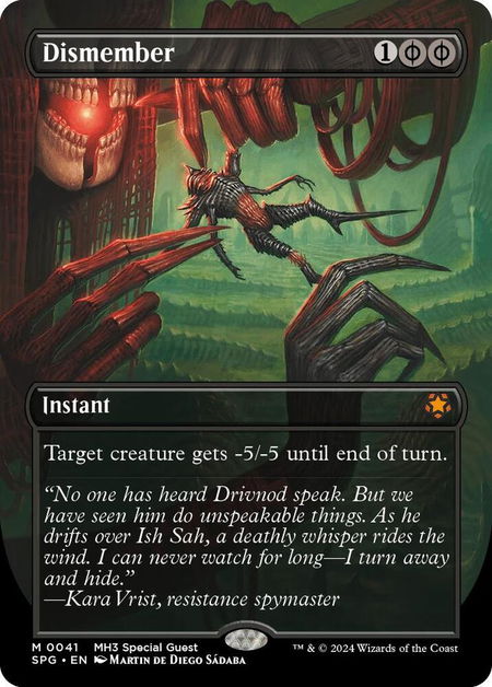 Dismember (Borderless) - Special Guests Magic: The Gathering trading card