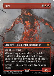 Fury (Borderless) (Textured Foil) - Special Guests (SPG) #52 - Mythic Rare Magic: The Gathering Trading Card