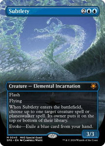 Subtlety (Borderless) - Special Guests (SPG) #45 - Mythic Rare Magic: The Gathering Trading Card