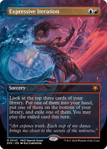 Expressive Iteration (Borderless) - Special Guests (SPG) #43 - Mythic Rare Magic: The Gathering Trading Card