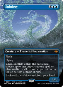 Subtlety (Borderless) (Textured Foil) - Special Guests (SPG) #50 - Mythic Rare Magic: The Gathering Trading Card