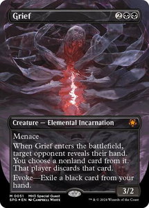 Grief (Borderless) (Textured Foil) - Special Guests (SPG) #51 - Mythic Rare Magic: The Gathering Trading Card