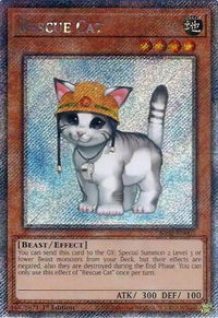 Rescue Cat (Platinum Secret Rare) - 25th Anniversary Rarity Collection II (RA02) #RA02-EN001 - Platinum Secret Rare YuGiOh Trading Card
