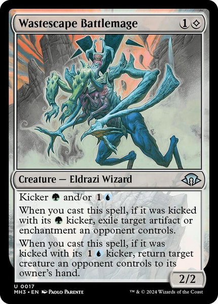 Wastescape Battlemage trading card from Modern Horizons 3 Wastescape Battlemage - Modern Horizons 3 Magic: The Gathering trading card