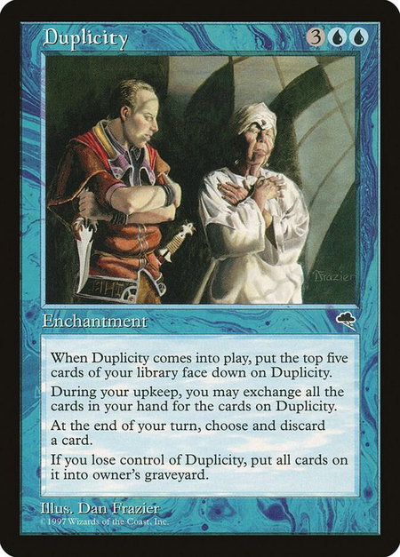 Duplicity - Tempest Magic: The Gathering trading card