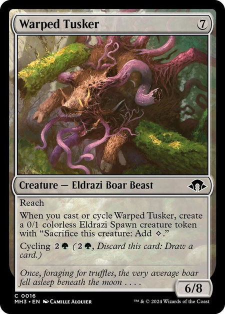 Warped Tusker trading card from Modern Horizons 3 Warped Tusker - Modern Horizons 3 Magic: The Gathering trading card