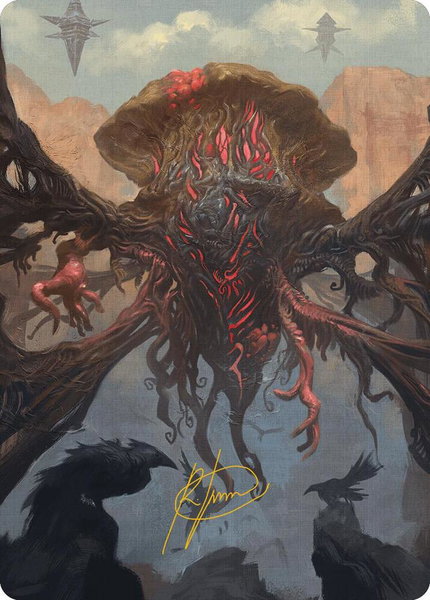 Inversion Behemoth Art Card (Gold-Stamped Signature) - Art Series: Modern Horizons 3 Magic: The Gathering trading card