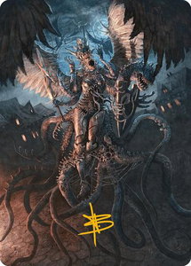 Angelic Aberration Art Card (Gold-Stamped Signature) - Art Series: Modern Horizons 3 (ASMH3) #28 - Special Magic: The Gathering Trading Card