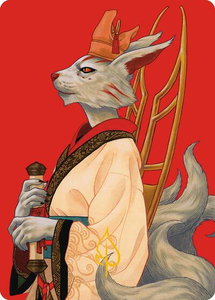 Pearl-Ear, Imperial Advisor Art Card (Gold-Stamped Signature) - Art Series: Modern Horizons 3 (ASMH3) #45 - Special Magic: The Gathering Trading Card