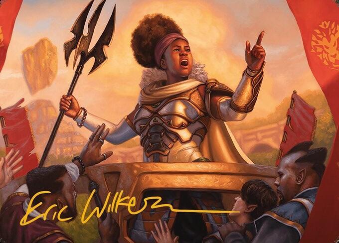 Recruiter of the Guard Art Card (Gold-Stamped Signature) - Art Series: Modern Horizons 3 Magic: The Gathering trading card