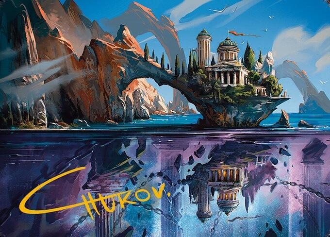 Copy Land Art Card (Gold-Stamped Signature) - Art Series: Modern Horizons 3 Magic: The Gathering trading card