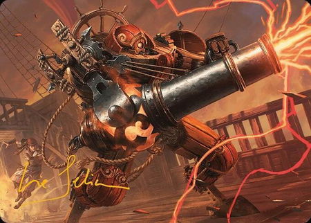 Blaster Hulk Art Card (Gold-Stamped Signature) trading card from Art Series: Modern Horizons 3 Blaster Hulk Art Card (Gold-Stamped Signature) - Art Series: Modern Horizons 3 Magic: The Gathering trading card