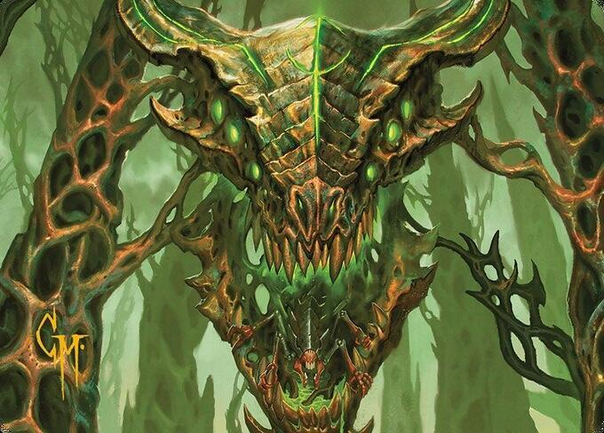 Colossal Dreadmask Art Card (Gold-Stamped Signature) trading card from Art Series: Modern Horizons 3 Colossal Dreadmask Art Card (Gold-Stamped Signature) - Art Series: Modern Horizons 3 Magic: The Gathering trading card