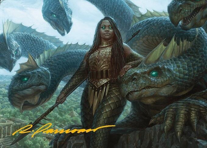 Hydra Trainer Art Card (Gold-Stamped Signature) - Art Series: Modern Horizons 3 Magic: The Gathering trading card