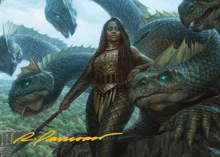 Hydra Trainer Art Card (Gold-Stamped Signature) trading card from Art Series: Modern Horizons 3 Hydra Trainer Art Card (Gold-Stamped Signature) - Art Series: Modern Horizons 3 Magic: The Gathering trading card