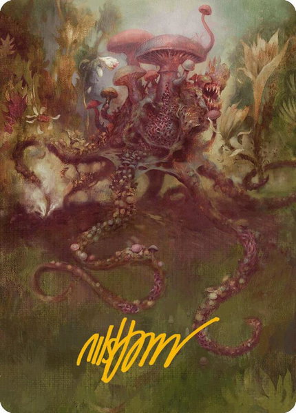 Sowing Mycospawn Art Card (Gold-Stamped Signature) trading card from Art Series: Modern Horizons 3 Sowing Mycospawn Art Card (Gold-Stamped Signature) - Art Series: Modern Horizons 3 Magic: The Gathering trading card