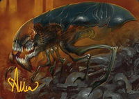 Cranial Ram Art Card (Gold-Stamped Signature) - Art Series: Modern Horizons 3 (ASMH3) #13 - Special Magic: The Gathering Trading Card