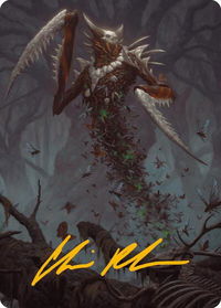 Grist, the Plague Swarm Art Card (Gold-Stamped Signature) - Art Series: Modern Horizons 3 (ASMH3) #18 - Special Magic: The Gathering Trading Card