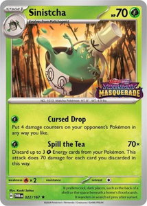 Sinistcha - 022/167 (Prerelease) - SV: Scarlet & Violet Promo Cards (SVP) #022/167 - Promo Pokémon Trading Card