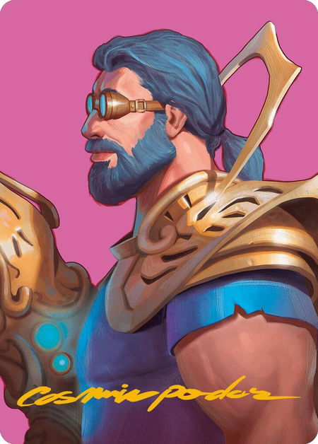 Satya, Aetherflux Genius Art Card (Gold-Stamped Signature) - Art Series: Modern Horizons 3 Magic: The Gathering trading card