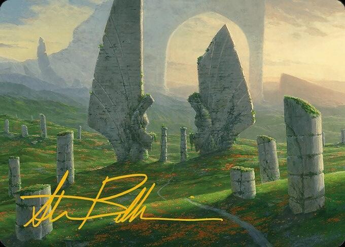 Monumental Henge Art Card (Gold-Stamped Signature) trading card from Art Series: Modern Horizons 3 Monumental Henge Art Card (Gold-Stamped Signature) - Art Series: Modern Horizons 3 Magic: The Gathering trading card