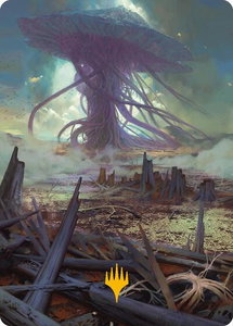 Swamp Art Card (Gold-Stamped Planeswalker Symbol) - Art Series: Modern Horizons 3 (ASMH3) #24 - Special Magic: The Gathering Trading Card