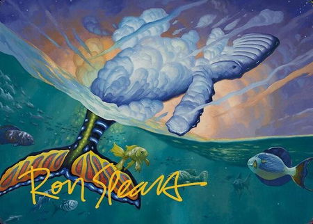 Dreamtide Whale Art Card (Gold-Stamped Signature) - Art Series: Modern Horizons 3 Magic: The Gathering trading card