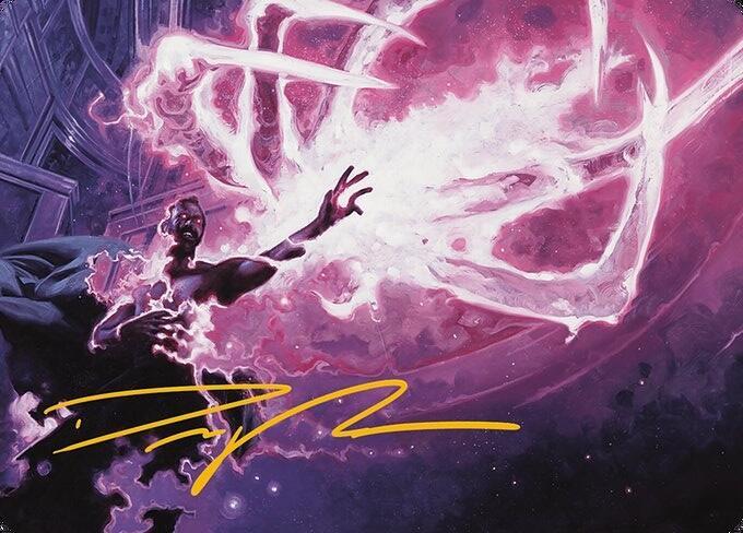Flare of Malice Art Card (Gold-Stamped Signature) - Art Series: Modern Horizons 3 Magic: The Gathering trading card