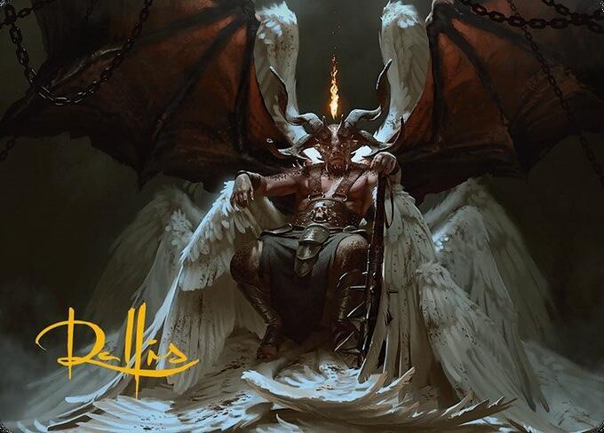 Shilgengar, Sire of Famine Art Card (Gold-Stamped Signature) - Art Series: Modern Horizons 3 Magic: The Gathering trading card