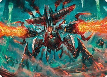 Exterminator Magmarch Art Card trading card from Art Series: Modern Horizons 3 Exterminator Magmarch Art Card - Art Series: Modern Horizons 3 Magic: The Gathering trading card