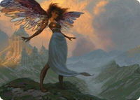 Glasswing Grace Art Card - Art Series: Modern Horizons 3 (ASMH3) #19 - Special Magic: The Gathering Trading Card