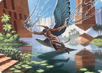 Nadu, Winged Wisdom Art Card - Art Series: Modern Horizons 3 (ASMH3) #14 - Special Magic: The Gathering Trading Card