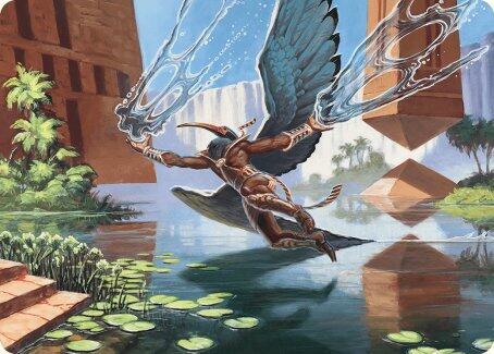Nadu, Winged Wisdom Art Card - Art Series: Modern Horizons 3 Magic: The Gathering trading card