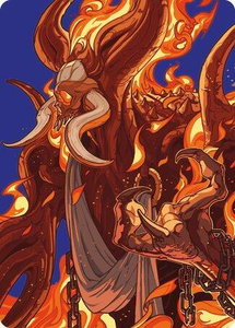 Phlage, Titan of Fire's Fury Art Card - Art Series: Modern Horizons 3 (ASMH3) #50 - Special Magic: The Gathering Trading Card