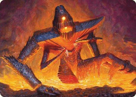 Molten Gatekeeper Art Card trading card from Art Series: Modern Horizons 3 Molten Gatekeeper Art Card - Art Series: Modern Horizons 3 Magic: The Gathering trading card