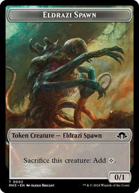 Eldrazi Spawn // Phyrexian Golem Double-Sided Token - Modern Horizons 3 (MH3) #2 // 32 - Token Magic: The Gathering Trading Card