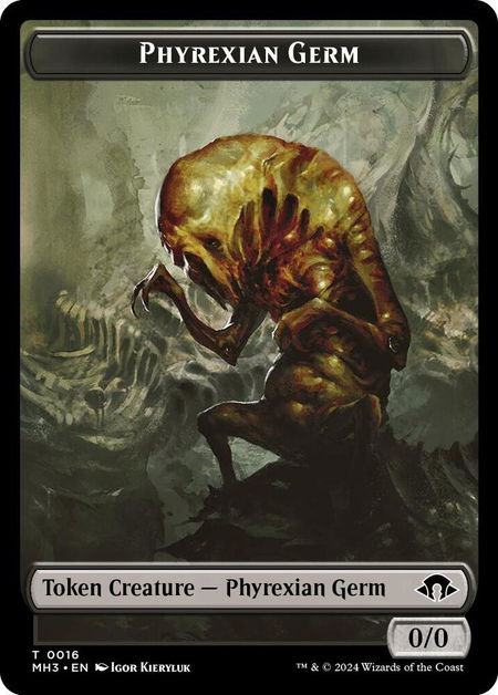 Phyrexian Germ // Plant Double-Sided Token - Modern Horizons 3 Magic: The Gathering trading card