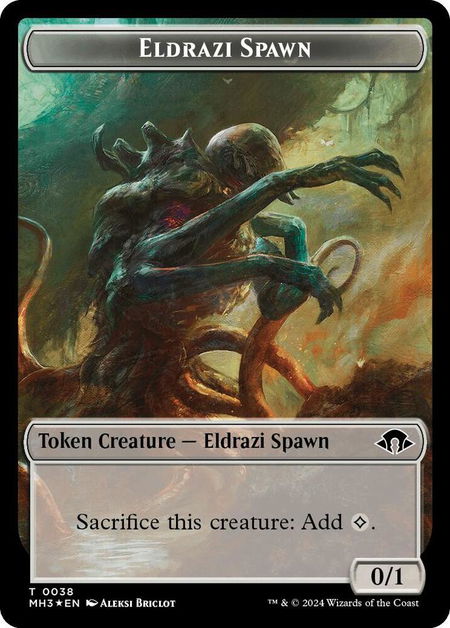 Eldrazi Spawn Token trading card from Modern Horizons 3 Eldrazi Spawn Token - Modern Horizons 3 Magic: The Gathering trading card