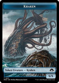 Kraken // Energy Reserve Double-Sided Token - Modern Horizons 3 (MH3) #11 // 36 - Token Magic: The Gathering Trading Card