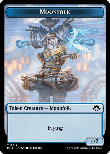Moonfolk // Energy Reserve Double-Sided Token trading card from Modern Horizons 3 Moonfolk // Energy Reserve Double-Sided Token - Modern Horizons 3 Magic: The Gathering trading card