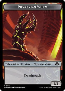 Phyrexian Wurm Token (0017) - Modern Horizons 3 (MH3) #17 - Token Magic: The Gathering Trading Card