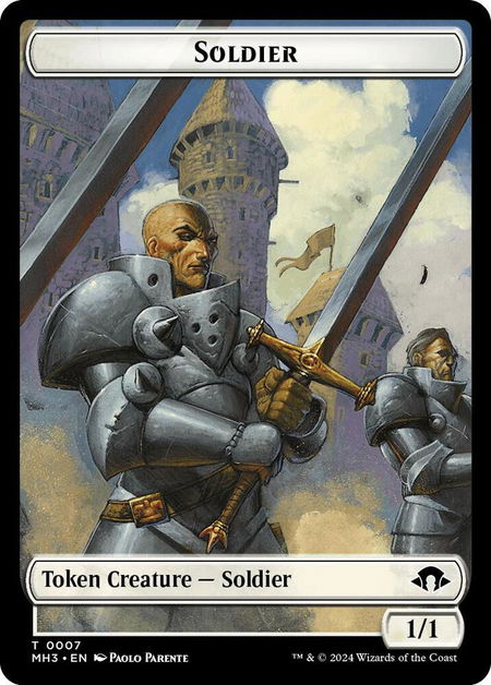 Soldier Token trading card from Modern Horizons 3 Soldier Token - Modern Horizons 3 Magic: The Gathering trading card
