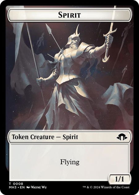 Spirit Token (0008) trading card from Modern Horizons 3 Spirit Token (0008) - Modern Horizons 3 Magic: The Gathering trading card