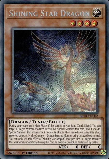 Shining Star Dragon - Battles of Legend: Terminal Revenge YuGiOh trading card