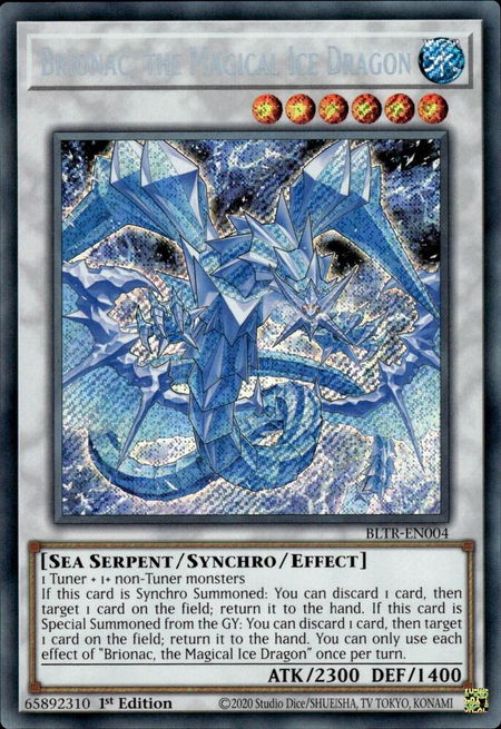 Brionac, the Magical Ice Dragon - Battles of Legend: Terminal Revenge YuGiOh trading card