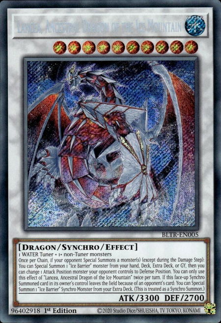 Lancea, Ancestral Dragon of the Ice Mountain - Battles of Legend: Terminal Revenge YuGiOh trading card