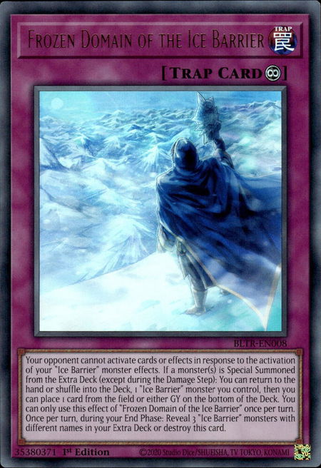 Frozen Domain of the Ice Barrier - Battles of Legend: Terminal Revenge YuGiOh trading card