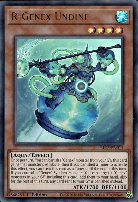 R-Genex Undine - Battles of Legend: Terminal Revenge YuGiOh trading card