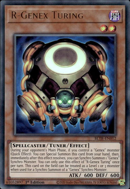 R-Genex Turing - Battles of Legend: Terminal Revenge YuGiOh trading card