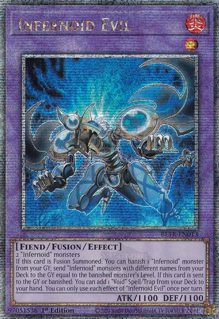 Infernoid Evil (Quarter Century Secret Rare) - Battles of Legend: Terminal Revenge YuGiOh trading card